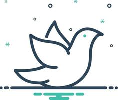 Mix icon for dove vector