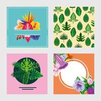 tropical background banner vector