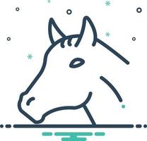 Mix icon for horse vector