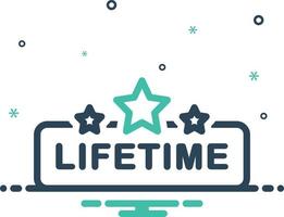Mix icon for lifetime vector