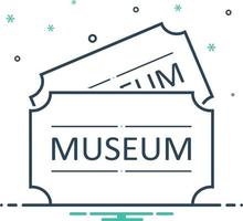 Mix icon for museum vector