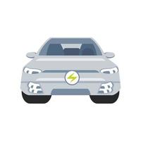 electric car vehicle future concept, front view vector