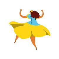 cute woman dancing vector