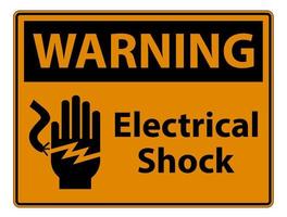 Signo de símbolo de electrocución de descarga eléctrica, ilustración vectorial, aislar en la etiqueta de fondo blanco .eps10 vector