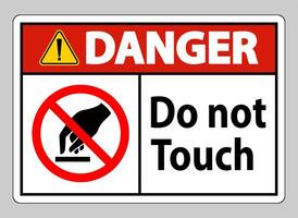 Danger Do Not Touch Symbol Sign Isolate On White Background vector