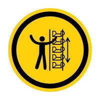 Warning Exposed Buckets and Moving Parts Symbol, Vector Illustration, Isolate On White Background Label. EPS10