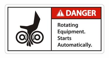 Rotating Equipment.Starts Automatically Symbol Sign Isolate on White Background,Vector Illustration vector