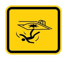 Fall Hazard Symbol Sign Isolate on White Background,Vector Illustration vector
