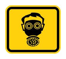 Symbol wear respirator protection Sign Isolate On White Background,Vector Illustration EPS.10 vector