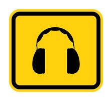 Symbol Ear Protection Required Sign Isolate On White Background,Vector Illustration EPS.10 vector