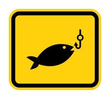 No Fishing Symbol Sign Isolate On White Background,Vector Illustration EPS.10 vector