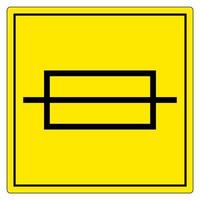 signo de símbolo de fusible, ilustración vectorial, aislar en la etiqueta de fondo blanco. Eps10 vector