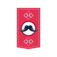 colgante con bigote vector