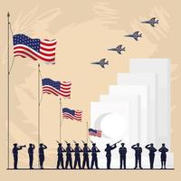 día conmemorativo americano vector