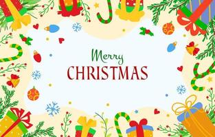 Christmas Background with Gift and Candy vector