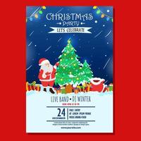 Festival Christmas Poster Concept vector