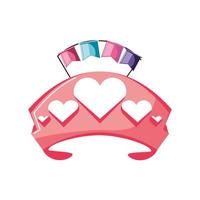 birthday tiara decoration vector