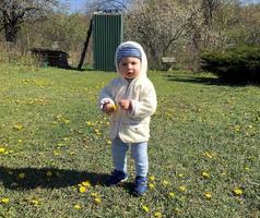 Beautiful baby boy with child face posing photographer photo