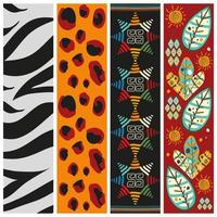african art patchwork vector