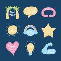 believe doodle set vector