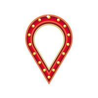 location pointer glowing vector