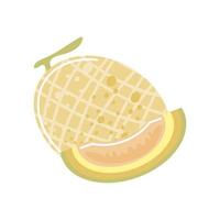 melon fresh fruit icon isolated style vector