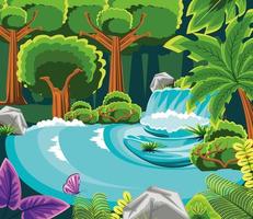 escena de la selva del bosque vector