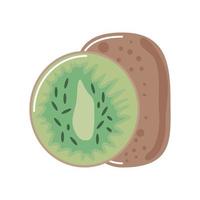 kiwi exotic fresh fruit icon isolated style vector