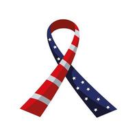 american flag ribbon vector