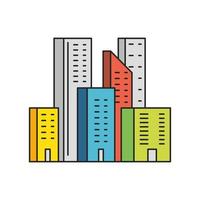 urban city buildings vector