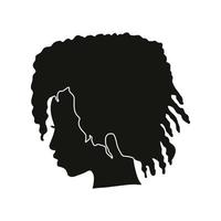 silhouette black woman vector