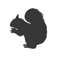 squirrel animal silhouette vector