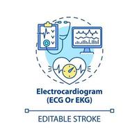 icono del concepto de electrocardiograma vector