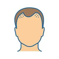 Hair loss color icon vector