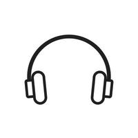Headphone headset Icon vector Line on white background image for web, presentation, logo, Icon Symbol.