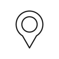 Point of Location Icon vector Line on white background image for web, presentation, logo, Icon Symbol.