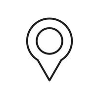 Point of Location Icon vector Line on white background image for web, presentation, logo, Icon Symbol.