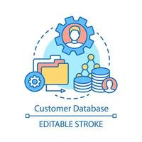 Customer database concept icon vector