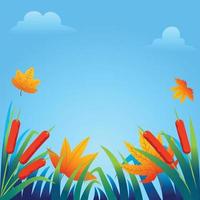 Vegetation On Spring Background vector