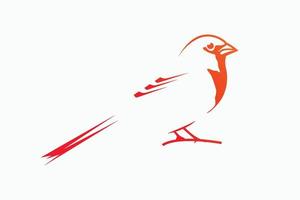 Abstract sparrow design vector