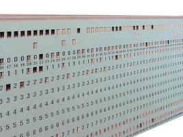 green punched card for programming photo