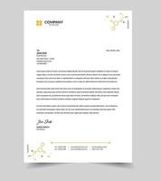 A4 size science letterhead template vector