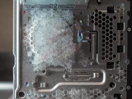 dust and pollen in computer case photo