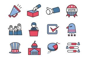 US Election Icon Set vector