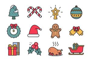colección de iconos de navidad