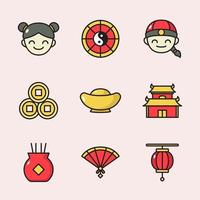 Chinese New Year Icon Collection vector