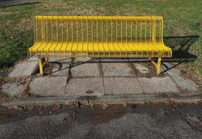 bench chair in public park photo