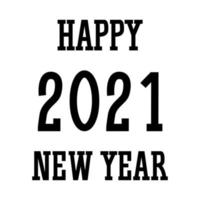 2021 HAPPY NEW YEAR. Lettering happy 2021 new year for  greeting card, brochure template, calendar and other. Vector illustration