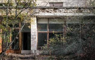 Pripyat, Ukraine, 2021 - Detail of a hospital in Chernobyl photo
