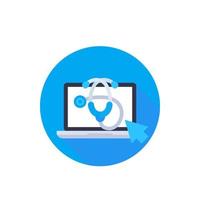 online health care service, medical vector icon